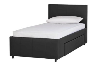 Hygena Beckett Single 1 Drawer Bed Frame - Black